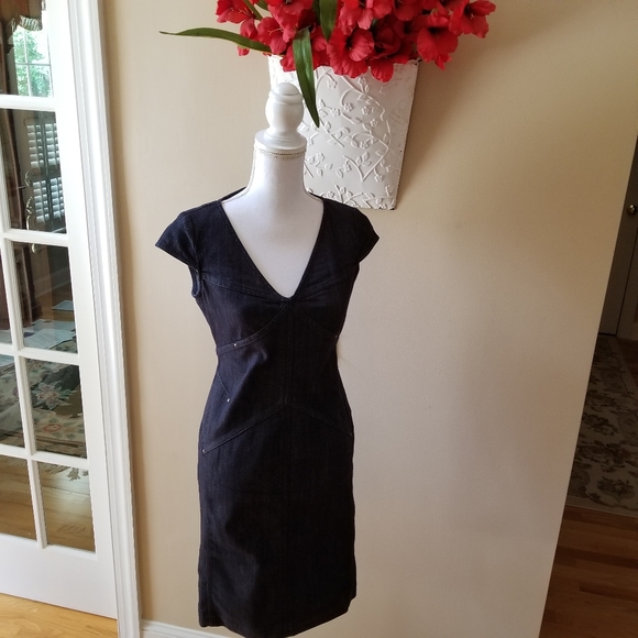 W by Worth Dresses & Skirts - W by Worth Black Denim Shift Dress